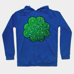 St Patrick's Day Four-Leaf Clover with Irish Vines Hoodie